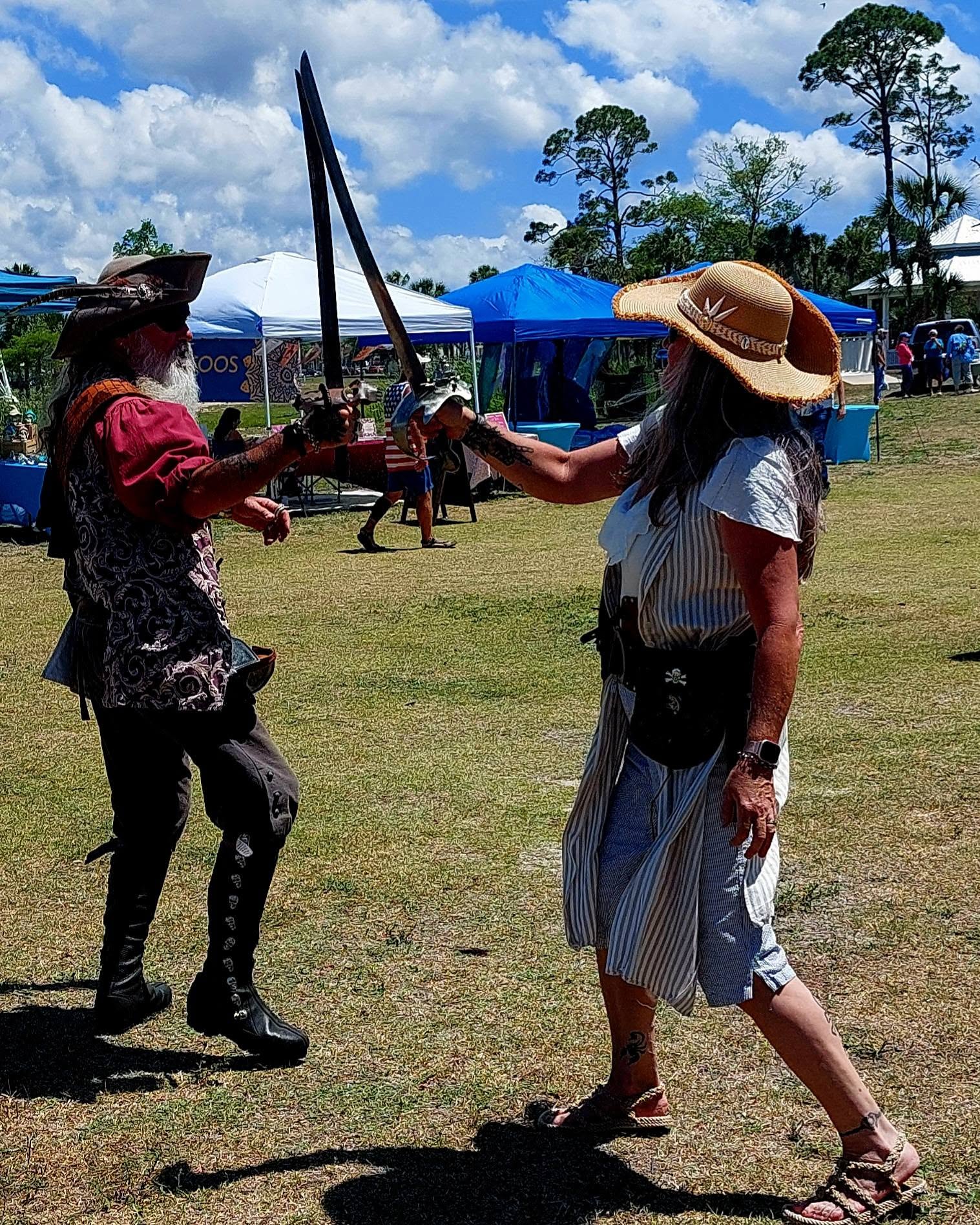Sword fighting demonstration